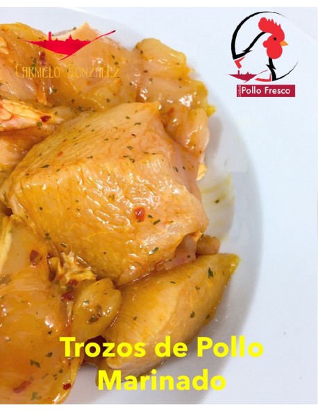 Trocitos de pollo Marinado Andaluz en Pinchos Morunos