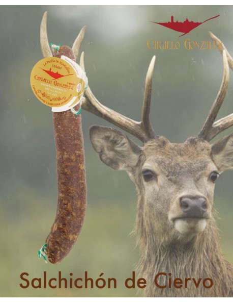 comprar online nuestro salchichon de ciervo o venado de caza mayor montes de toledo