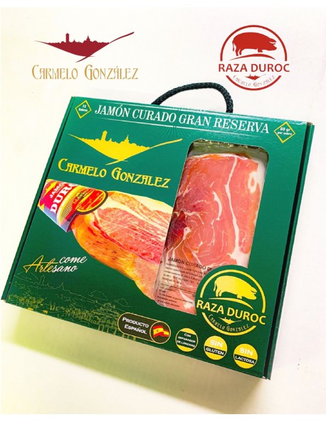 COMPRAR ESTUCHE CAJA REGALO PACK LONCHeado JAMON CURADO SERRANO duroc iberico carniceria online CON SERVICIO A DOMICILIO AMAZON 