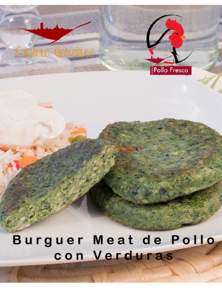 BURGER MEAT DE POLLO Y PAVO con verduras 2 unid
