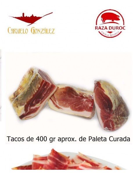 Tacos Pequeños de Paleta Curada de Raza Duroc de mas de 9 meses de curación