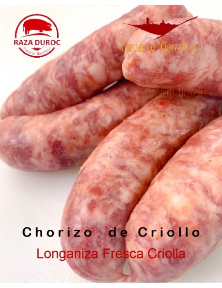 COMPRAR chorizo criollo argentino para parrilla BAJO EN CALORIAS CARNICERIA ONLINE CARMELO GONZALEZ al mejor precio facil cocin