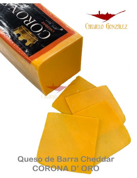 RICO QUESO DE VACA CHEDDAR CORONA D´ORO PARA FUNDIR EN BOCADILLOS, SANDWICH, ASADOS, PIZZAS, ETC,...