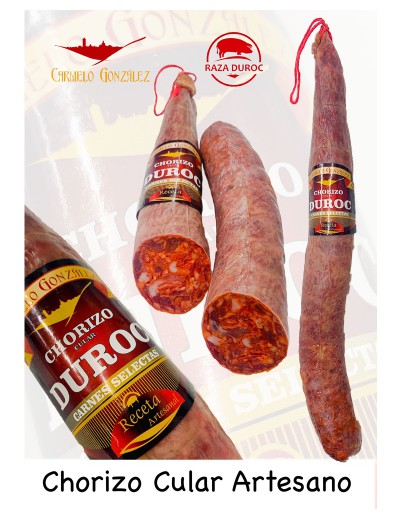 Chorizo Cular Duroc ideal para tapear en aperitivos o comer en bocadillos e incluso en pizzas