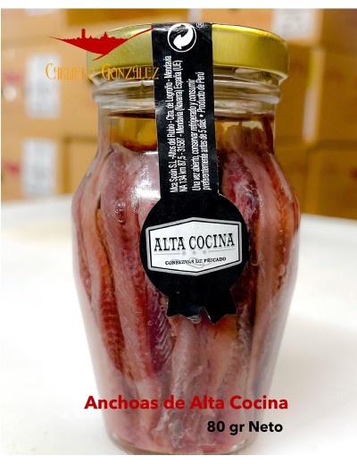 Tarro de Anchoas en Aceite Alta Cocina elaboradas en el norte de España