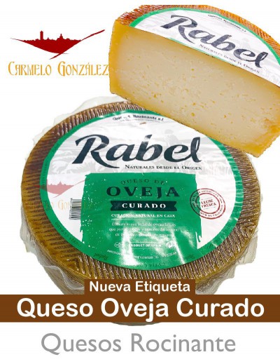 Antigua etiqueta Super Rocinante Queso o Ena curado, ahora La nueva marca se llama Rabel para el mimo queso