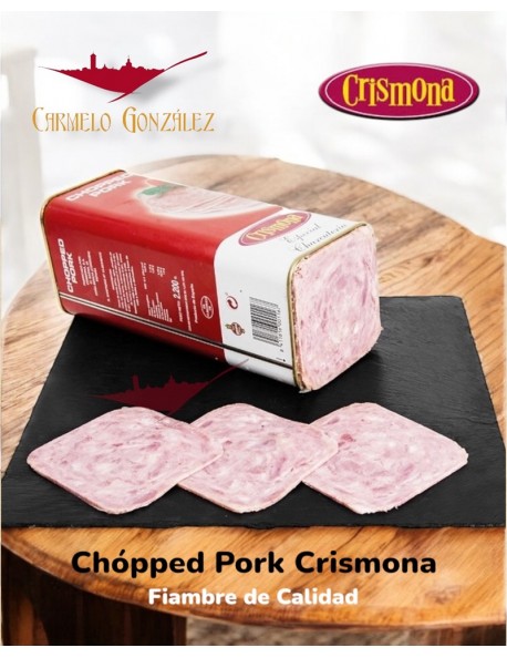 COMPRAR ONLINE CHOPPER PORK DE TODA LA VIDA AL MEJOR PRECIO EN CHARCUTERIA CRISMONA SIN GLUNTEN PARA BOCATA Y MERIENDAS