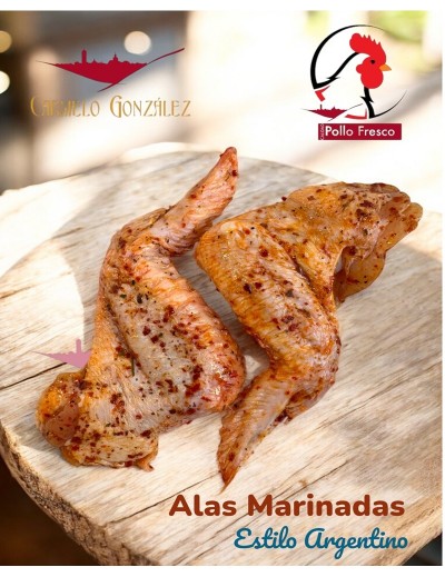 6 Alas de Pollo Marinadas al estilo Argentino