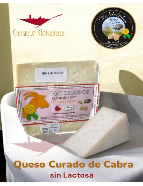 Comprar Queso Curado de Cabra SIN LACTOSA "Valdelobos"