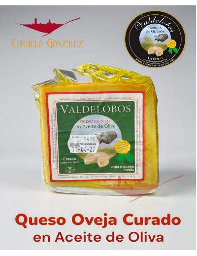Queso de Oveja Curado en Aceite de Oliva "Valdelobos"