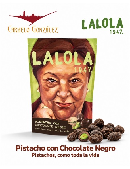 Pistachos con Chocolate Negro LALOLA 80 gr | Comprar online